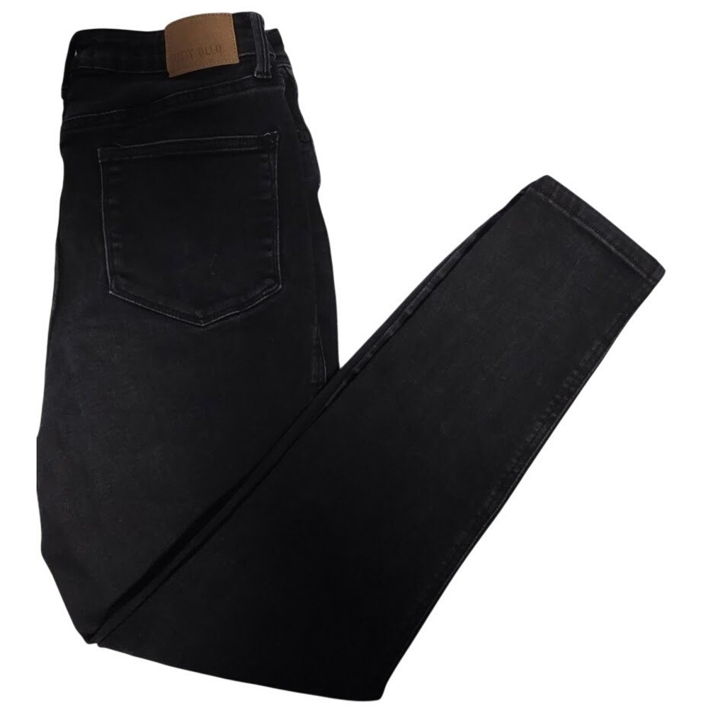 Judy Blue Los Angeles Skinny Fit Jeans Black High Rise Denim JB88757 Size 13/31